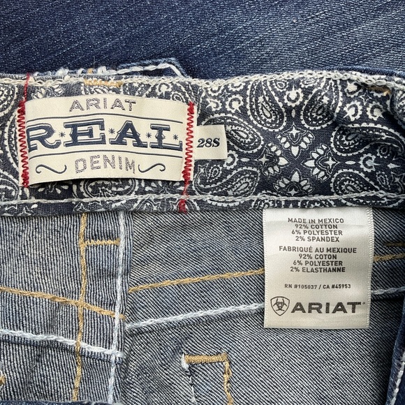 Ariat R.E.A.L. Mid Rise Stretch Whipstitch Boot Cut Jean 28 Short Ocean … - Picture 6 of 8